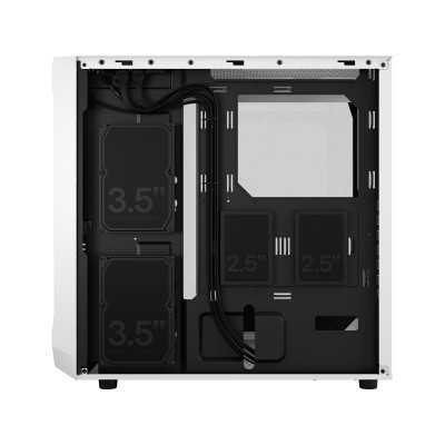 Fractal Design Focus 2 Side window RGB White TG Clear Tint Midi Tower Power supply included No