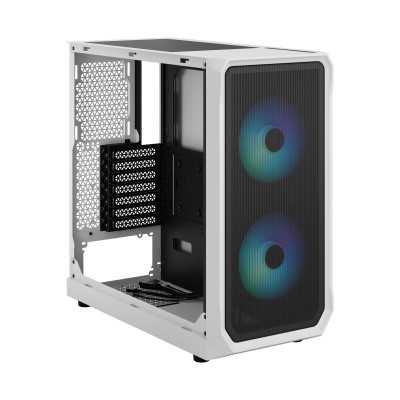 Fractal Design Focus 2 Side window RGB White TG Clear Tint Midi Tower Power supply included No