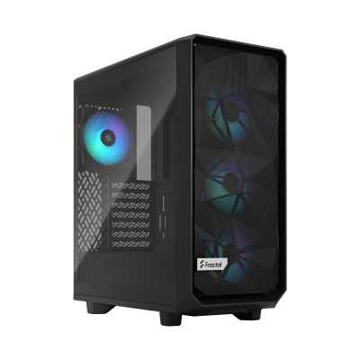 Fractal Design Meshify 2 Compact RGB Side window Black TG Light Tint Mid-Tower Power supply included No