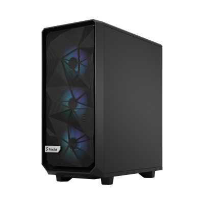 Fractal Design Meshify 2 Compact RGB Side window Black TG Light Tint Mid-Tower Power supply included No