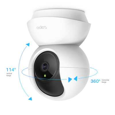 TP-LINK Pan/Tilt Home Security Wi-Fi Camera Tapo C200 4mm/F/2.4 Privacy Mode, Sound and Light Alarm, Motion Detection and Notifi