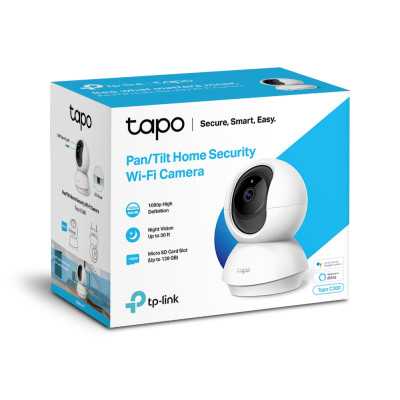 TP-LINK Pan/Tilt Home Security Wi-Fi Camera Tapo C200 4mm/F/2.4 Privacy Mode, Sound and Light Alarm, Motion Detection and Notifi