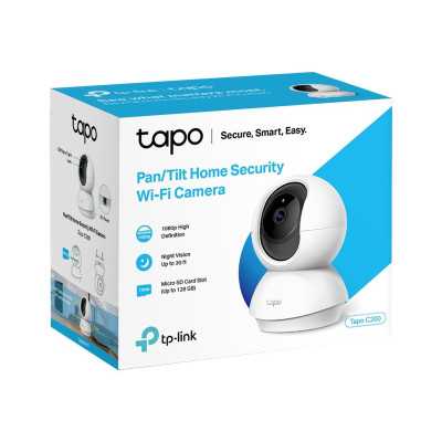 TP-LINK Pan/Tilt Home Security Wi-Fi Camera Tapo C200 4mm/F/2.4 Privacy Mode, Sound and Light Alarm, Motion Detection and Notifi