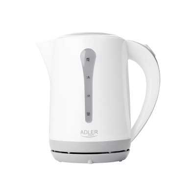 Kettle Adler AD 1244 Standard kettle 2000 W 2.5 L Plastic 360 rotational base White