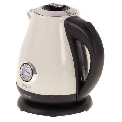 Camry Kettle with a thermometer CR 1344 Electric 2200 W 1.7 L Stainless steel 360 rotational base Cream