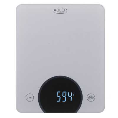 Adler Kitchen Scale AD 3173s Maximum weight (capacity) 10 kg Graduation 1 g Display type LED Grey