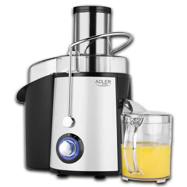 Adler Juicer AD 4128 Tipas Sulčiaspaudės gamintojas Matt Black/White 1000 W Greičių skaičius 2