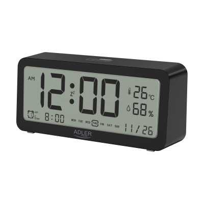 Adler Alarm Clock AD 1195b Black Alarm function