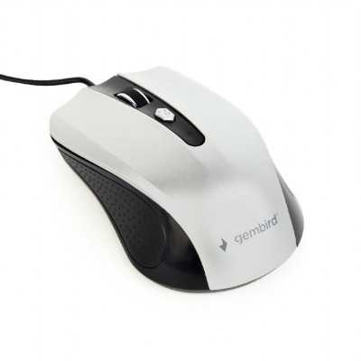 Gembird Mouse MUS-4B-01-BS Standard Black/ silver USB