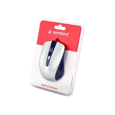 Gembird Mouse MUS-4B-01-BS Standard Black/ silver USB