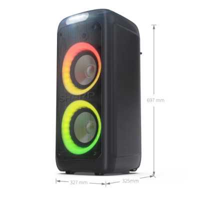 Sharp PS-949 Party Speaker with Built-in Battery Sharp Party Speaker PS-949 XParty Street Beat 132 W Waterproof Bluetooth Portab