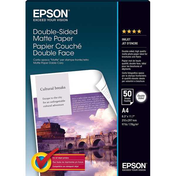 Epson Double Sided Matte Paper - A4 - 50 Sheets A4