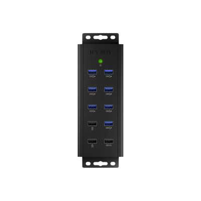 Raidsonic 7-port Industrial hub IB-HUB1703-QC3 USB Type-A