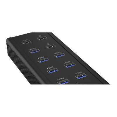 Raidsonic 7-port Industrial hub IB-HUB1703-QC3 USB Type-A