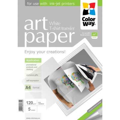 ColorWay ART Photo Paper T-shirt transfer (white) A4 120 g/m