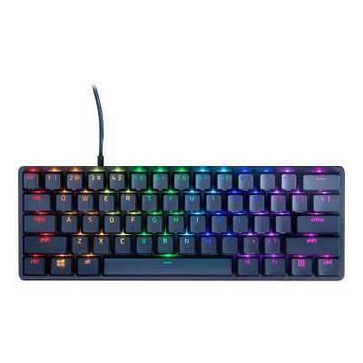 Razer Huntsman Mini Gaming keyboard 60% form factor Doubleshot PBT keycaps with side-printed secondary functions RGB LED light U