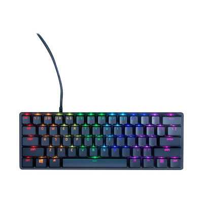 Razer Huntsman Mini Gaming keyboard 60% form factor Doubleshot PBT keycaps with side-printed secondary functions RGB LED light U