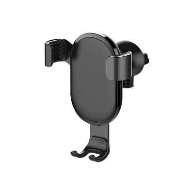 ColorWay Metallic Gravity Holder For Smartphone Clamp Black 6.5 " Fixation of the smartphone in one motion. Compact design, does