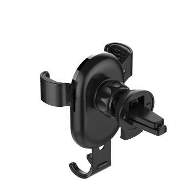 ColorWay Metallic Gravity Holder For Smartphone Clamp Black 6.5 " Fixation of the smartphone in one motion. Compact design, does