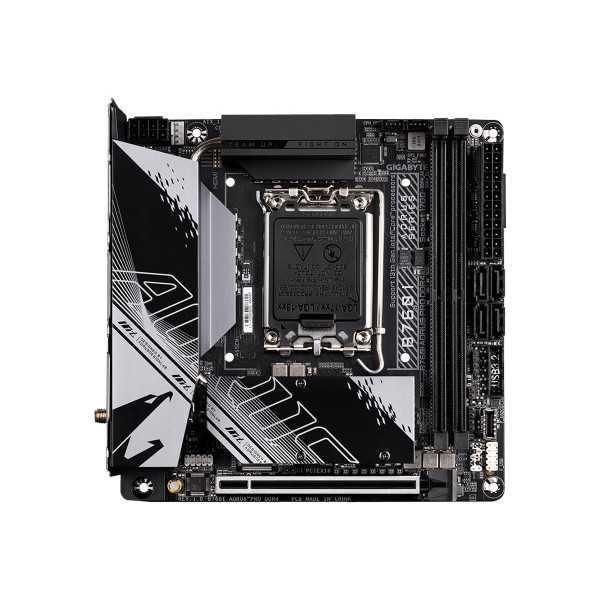 Gigabyte B760I AORUS PRO DDR4 1.0 M/B procesorių šeima Intel procesoriaus lizdas LGA1700 DDR4 DIMM Atminties lizdai 2 Palaikomi 