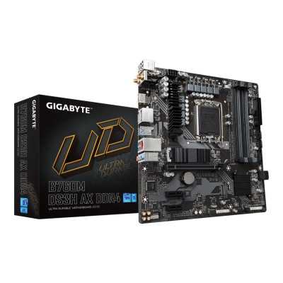 Gigabyte B760M DS3H AX DDR4 1.0 M/B Processor family Intel Processor socket LGA1700 DDR4 DIMM Memory slots 4 Supported hard disk