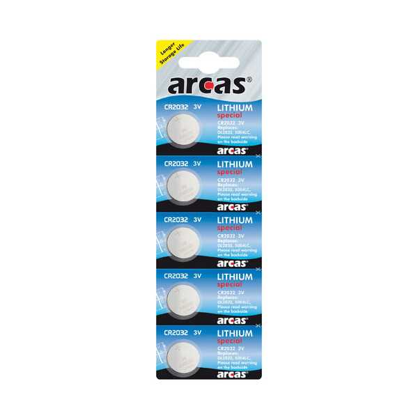 Arcas CR2032 Lithium 5 vnt.