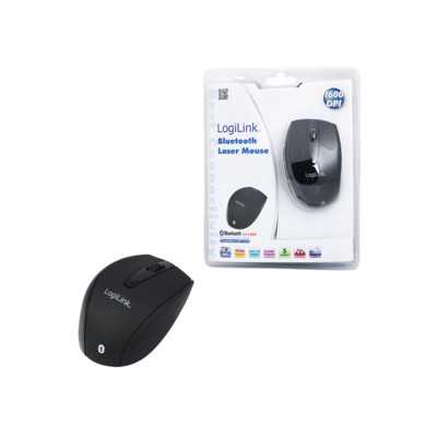 Logilink Maus Laser Bluetooth mit 5 Tasten Bluetooth Laser Mouse wireless Black