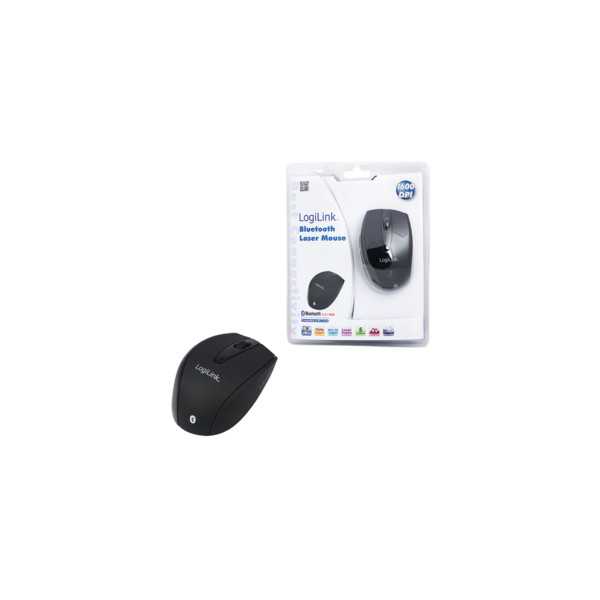 Logilink Maus Laser Bluetooth mit 5 Tasten Bluetooth Laser Mouse wireless Black