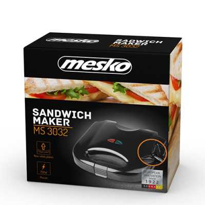 Mesko Sandwich maker MS 3032 750 W Number of plates 1 Number of pastry 2 Black