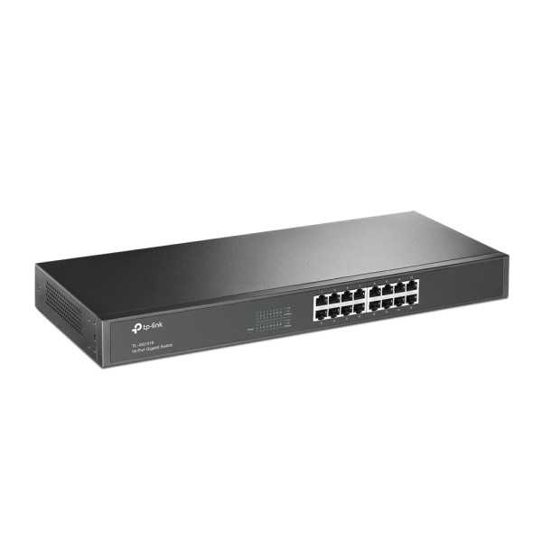 TP-LINK jungiklis TL-SG1016 Nevaldomas ant stovo montuojamas 1 Gbps (RJ-45) prievadų kiekis 16