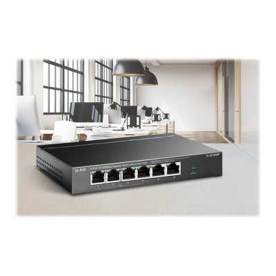 TP-LINK Switch TL-SF1006P Unmanaged Desktop 10/100 Mbps (RJ-45) ports quantity 6 PoE+ ports quantity 4 Power supply type Externa