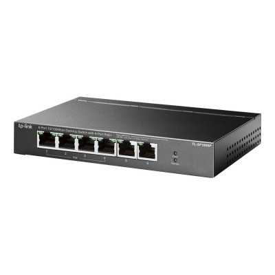 TP-LINK Switch TL-SF1006P Unmanaged Desktop 10/100 Mbps (RJ-45) ports quantity 6 PoE+ ports quantity 4 Power supply type Externa