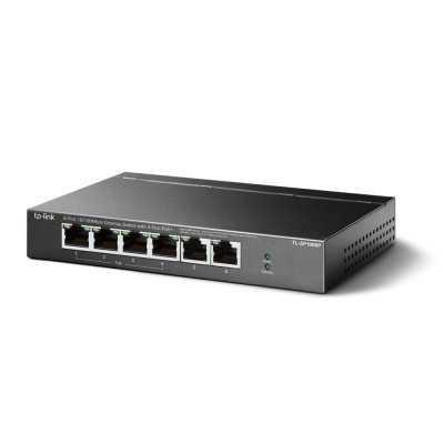 TP-LINK Switch TL-SF1006P Unmanaged Desktop 10/100 Mbps (RJ-45) ports quantity 6 PoE+ ports quantity 4 Power supply type Externa