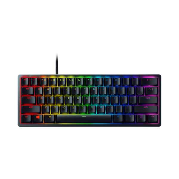 Razer Huntsman Mini 60% žaidimų klaviatūra opto-mechaninis purpurinis jungiklis RGB LED lemputė NORD laidinė