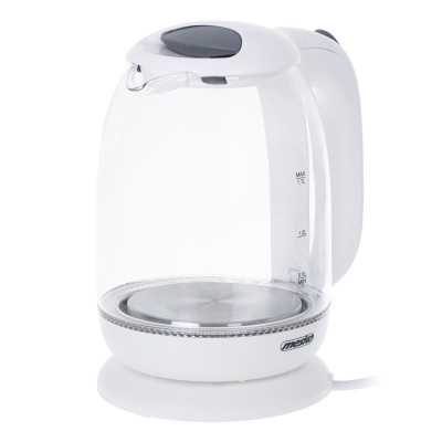 Mesko Kettle MS 1302w Electric 2200 W 1.7 L Glass 360 rotational base White