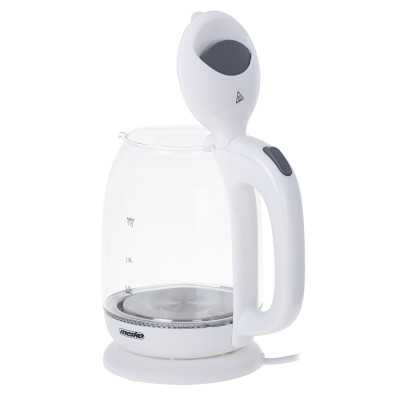 Mesko Kettle MS 1302w Electric 2200 W 1.7 L Glass 360 rotational base White