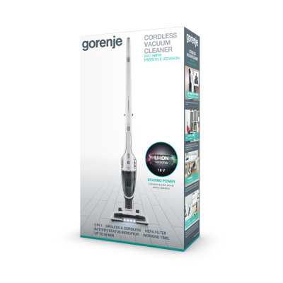 Gorenje Vacuum cleaner SVC180FW Handstick 2in1 Handstick - W 18 V Operating time (max) 50 min White Warranty 24 month(s) Battery