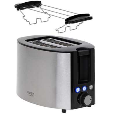 Camry Toaster CR 3215 Power 1000 W Number of slots 2 Housing material Stainless steel Black/Stainless steel