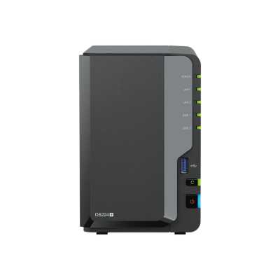 Synology Tower NAS DS224+ up to 2 HDD/SSD Intel Celeron J4125 Processor frequency 2.0 GHz 2 GB DDR4