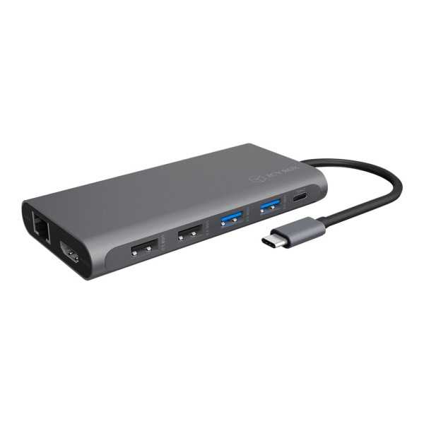 Raidsonic 12-in-1 USB Type-C dokas su PD 100W BOX IB-DK4050-CPD doko Ethernet LAN (RJ-45) prievadais 1 USB 3.0 (3.1 Gen 1) priev