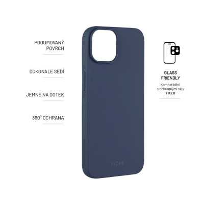 Fixed Story Back cover Apple iPhone 14 Rubberized Blue