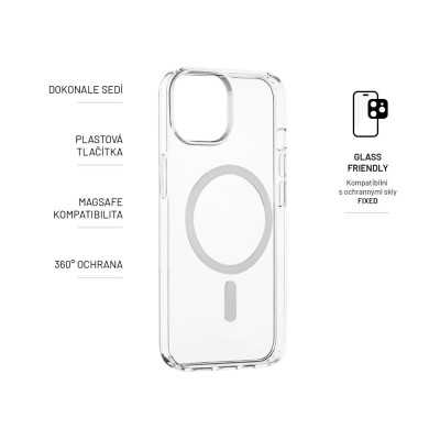 Fixed MagPure Back cover Apple iPhone 14 TPU,Polycarbonate Clear Magsafe support