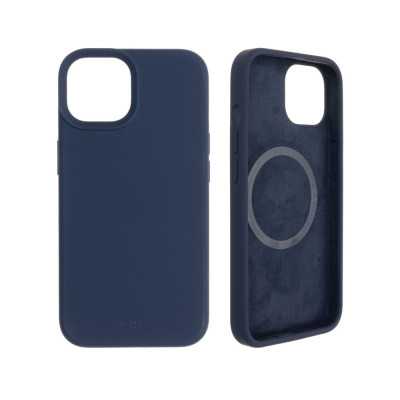 Fixed MagFlow with MagSafe support Back cover Apple iPhone 14 Liquid silicon Blue