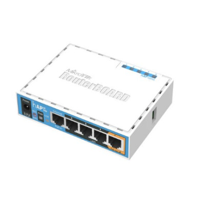 MikroTik RB952Ui-5ac2nD hAP ac lite 802.11ac 2.4/5.0 867 Mbit/s 10/100 Mbit/s Ethernet LAN (RJ-45) ports 5 MU-MiMO Yes PoE in/ou