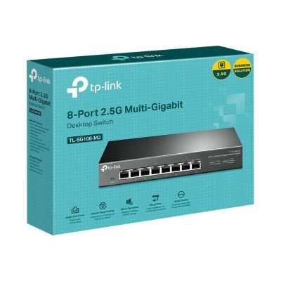 TP-LINK 8-Port 2.5G Desktop Switch TL-SG108-M2 Unmanaged Desktop Power supply type External