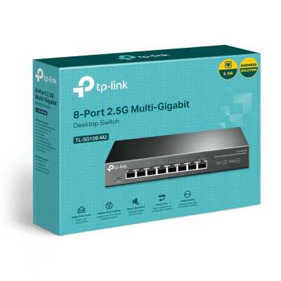 TP-LINK 8-Port 2.5G Desktop Switch TL-SG108-M2 Unmanaged Desktop Power supply type External