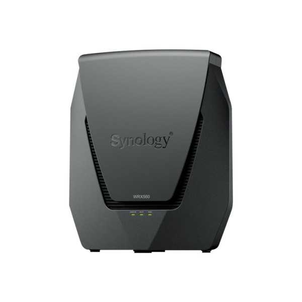 Synology dviejų juostų „Wi-Fi“ 6 maršrutizatorius WRX560 802.11ax 600+2400 Mbit/s 10/100/1000 Mbit/s Ethernet LAN (RJ-45) prieva