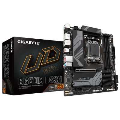 Gigabyte B650M DS3H 1.0 M/B Processor family AMD Processor socket AM5 DDR5 DIMM Memory slots 4 Supported hard disk drive interfa