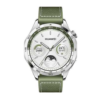 Huawei GT 4 Smart watch GPS (satellite) AMOLED 46mm Waterproof Green Woven