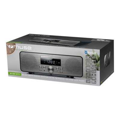 Muse Bluetooth Micro System M-880 BTC USB port Wireless connection Silver AUX in FM radio CD player Bluetooth